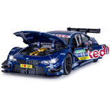 Jamara BMW M4 DTM Diecast, Modellfahrzeug blau, Maßstab 1:24, inkl. Knopfzellen