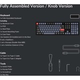 Keychron Q6 Knob, Gaming-Tastatur schwarz/blaugrau, DE-Layout, Gateron G Pro Brown, Hot-Swap, Aluminiumrahmen, RGB