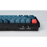 Keychron V1 Max, Gaming-Tastatur schwarz/blaugrau, DE-Layout, Gateron Jupiter Red, Hot-Swap, RGB