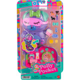 Mattel Polly Pocket Welpen Übernachtungsparty Schatulle mit Puppe und Zubehör 