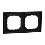 Merten Rahmen zwei fach schwarz (matt), Retail