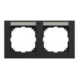 Merten Rahmen zwei fach schwarz (matt), Retail