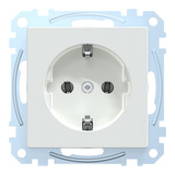 Merten Schutzkontakt-Steckdose mit Schraub-Liftklemme weiß (glänzend), Retail