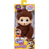 Moose Toys Little Live Pets - My Baby Monkey Minis Brown Cherri, Kuscheltier 