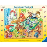 Ravensburger Kinderpuzzle Im Tierkindergarten 24 Teile, Rahmenpuzzle