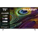 SHARP 75JP7765E, QLED-Fernseher 189 cm (75 Zoll), schwarz/silber, UltraHD/4K, MiniLED Google TV