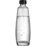 SodaStream Glasflasche DUO, 1 Liter, 2er-Pack, Kanne transparent/schwarz, für DUO-Sprudler