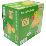 VEDES Nachziehente aus Holz, ca. 12,5x15x13,5 cm, für Kinder ab 12 Monaten, Spiel holz