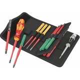 Wera Kraftform Kompakt VDE 16 extra slim 1 Tool Finder, 16-teilig, Schraubendreher rot/gelb, inkl. Steckgriff, Phasenprüfer, VDE-Wechselklingen
