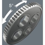 Wera Zyklop Speed-Knarre 8000 B Black Edition, 3/8" schwarz/grün, mit schwenkbarem Kopf