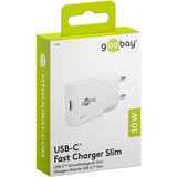 goobay USB-C PD GaN Schnellladegerät Slim (30 W) weiß