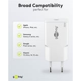 goobay USB-C PD GaN Schnellladegerät Slim (30 W) weiß