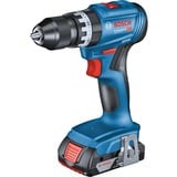Bosch Professional Kombi-Set Akku-Schlagbohrschrauber GSB 18V-45 + Akku-Bohrhammer GBH 18V-22 blau, 2x Li-Ionen Akku 4,0Ah, Werkzeugtasche