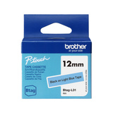 Brother Schriftband Btag-L31 12mm, schwarz auf blau, nicht laminiert