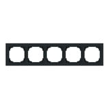 Busch-Jaeger Abdeckrahmen 5-fach schwarz, Retail