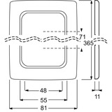 Busch-Jaeger Rahmen fünffach für Kanalabdeckungen weiß, Retail