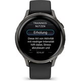 Garmin Venu 4 - 41 mm, Smartwatch schwarz/schiefergrau, Silikon-Armband in grau