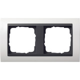 Gira Abdeckrahmen 2-fach Rahmen mit Zwischenrahmen bruchsicher weiß (matt), Retail