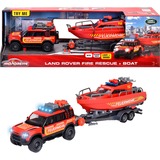 Majorette Land Rover Feuerwehrauto mit Boot, Spielfahrzeug