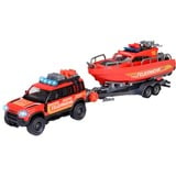 Majorette Land Rover Feuerwehrauto mit Boot, Spielfahrzeug 