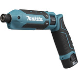 Makita Akku-Knickschlagschrauber TD023DSE, 7,2 Volt blau/schwarz, 2x Li-Ionen Akku 1,5Ah