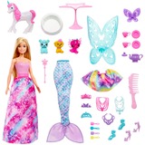 Mattel Barbie Dreamtopia Märchen-Adventskalender, Puppe mit 25 Überraschungen, inkl. 1 Puppe