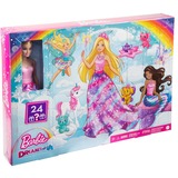 Mattel Barbie Dreamtopia Märchen-Adventskalender, Puppe mit 25 Überraschungen, inkl. 1 Puppe
