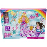 Mattel Barbie Dreamtopia Märchen-Adventskalender, Puppe mit 25 Überraschungen, inkl. 1 Puppe