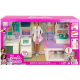 Mattel Barbie Krankenstation Set mit Puppe (Brünett) Anziehpuppe inkl. Zubehör