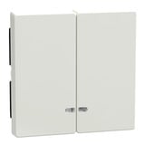 Merten Doppelwippe mit Kontrollfenster für Serien- und Doppeltaster-Einsatz, glänzend weiß (glänzend), Retail