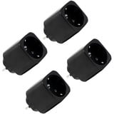 Shelly Plug M Gen3, Schaltsteckdose schwarz, 4er Pack