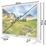 Telefunken XH24J101-W, LED-Fernseher 60 cm(24 Zoll), weiß, Triple Tuner, WXGA, USB