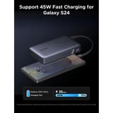 UGREEN Nexode Power Bank 20000mAh 67W mit USB-C Kabel, Powerbank grau/schwarz
