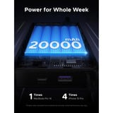 UGREEN Nexode Power Bank 20000mAh 67W mit USB-C Kabel, Powerbank grau/schwarz