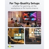 goobay USB Adapterkabel, USB-C Stecker > DisplayPort Stecker, 4K 60Hz schwarz/silber, 3 Meter, Textilkabel