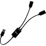 i-tec USB-A 2 Port Kabel Hub schwarz, 2x USB-A