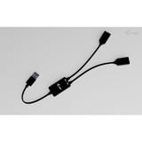 i-tec USB-A 2 Port Kabel Hub schwarz, 2x USB-A