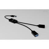 i-tec USB-A 2 Port Kabel Hub schwarz, 2x USB-A