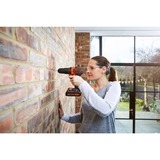BLACK+DECKER Akku-Schlagbohrschrauber BCKSB04, 18Volt orange/schwarz, 2x Li-Ionen Akku 1,5Ah, Aufbewahrungsbox, 78-teiliges Zubehör-Set