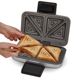 Cloer XXL-Sandwichmaker 6259 silber/schwarz