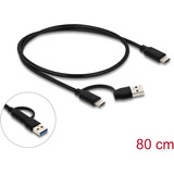 DeLOCK USB 10 Gbps Hub mit 3 USB Type-C und 4 USB Typ-A Ports, USB-Hub schwarz