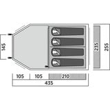 Easy Camp Familien-Tunnelzelt Hidra 4 olivgrün, Modell 2025