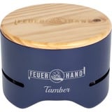 Feuerhand Tisch-Holzkohlegrill Tamber, Cobalt Blue blau, Ø 20cm