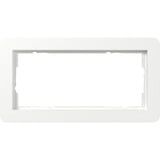Gira GIRA Abdeckrahmen 2fach reinweiá 1002150, Abdeckung weiß, Retail