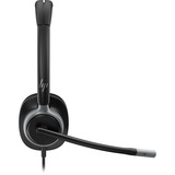 HP Poly Mission 615 Mono-USB-Headset (kabelgebunden) BULK schwarz, USB Type-C und Type-A, PU-Leder-Ohrpolster (Oberflächenmaterial)