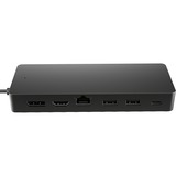 HP Universal USB-C Multiport Hub, Dockingstation schwarz, USB-A, USB-C, HDMI, DisplayPort, RJ45