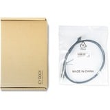 Icy Dock Kabel SlimSAS x8 SFF-8654 > 2x SlimSAS x4 SFF-8654 schwarz, 50cm