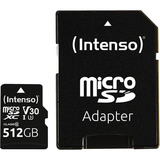 Intenso UHS-I Professional 512 GB microSDXC, Speicherkarte schwarz, UHS-I U3, Class 10