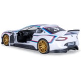 Jamara BMW 3.0 CSL Hommage R Diecast, Modellfahrzeug weiß, Maßstab 1:24, inkl. Knopfzellen