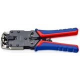 KNIPEX Crimpzange 97 51 12 SB blau/rot, RJ-10, RJ-11/12 und RJ-45-Stecker